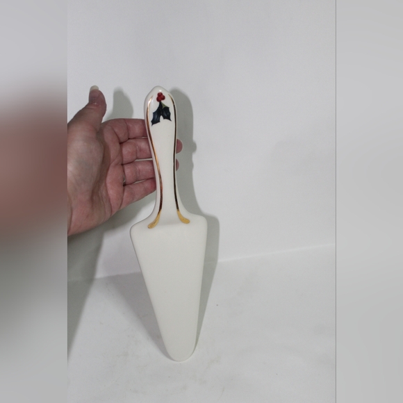 Price drop vtg Lenox American by design winter greetings cake server - Picture 2 of 6